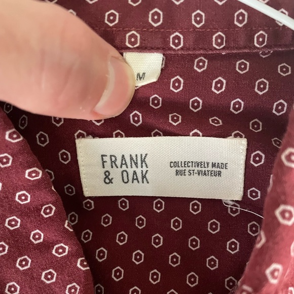 Red retro style Frank and Oak shirt - Picture 2 of 2